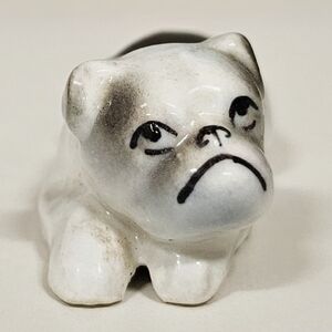 Vintage Japanese Ceramic Pug Figurine